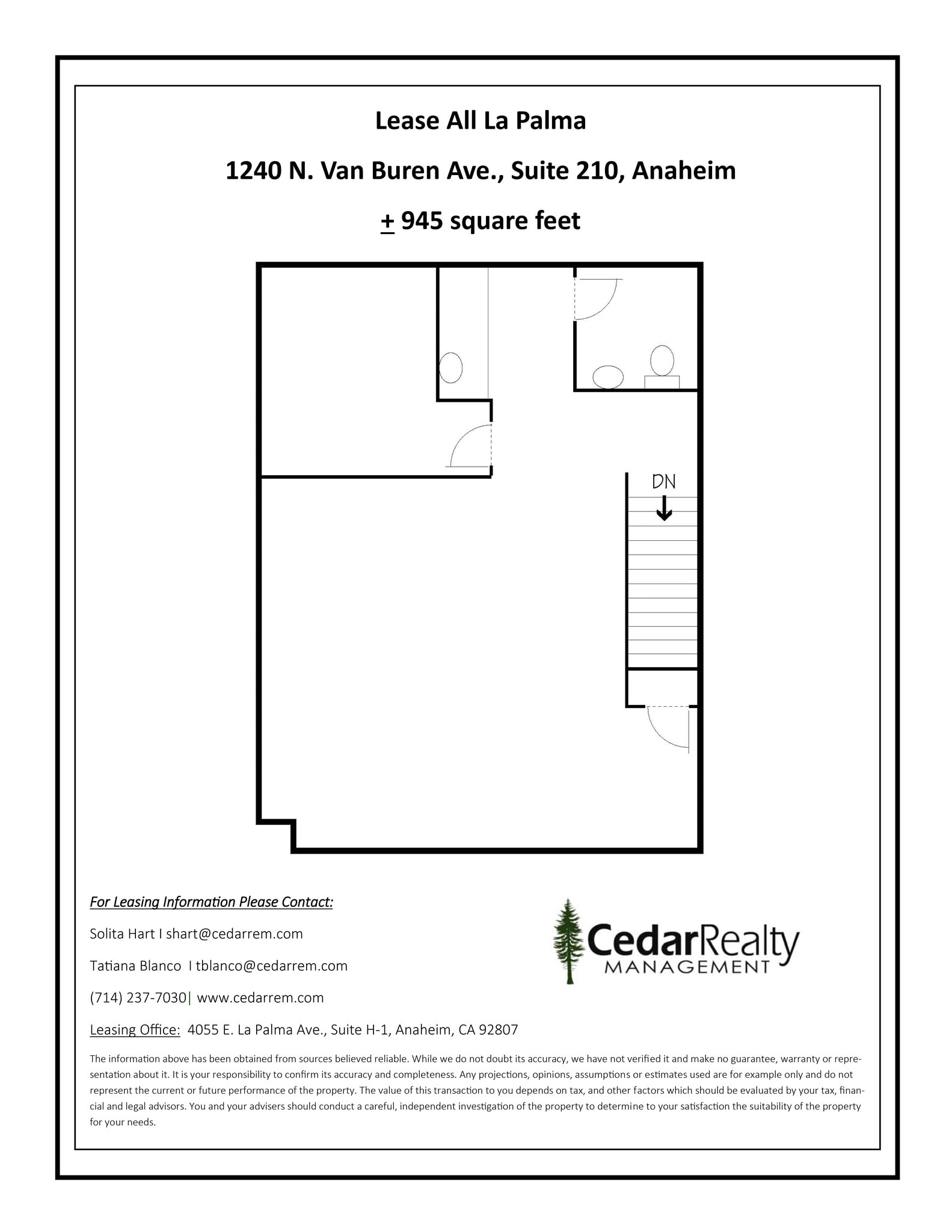 1240 N Van Buren St, Anaheim, CA for lease Site Plan- Image 1 of 1