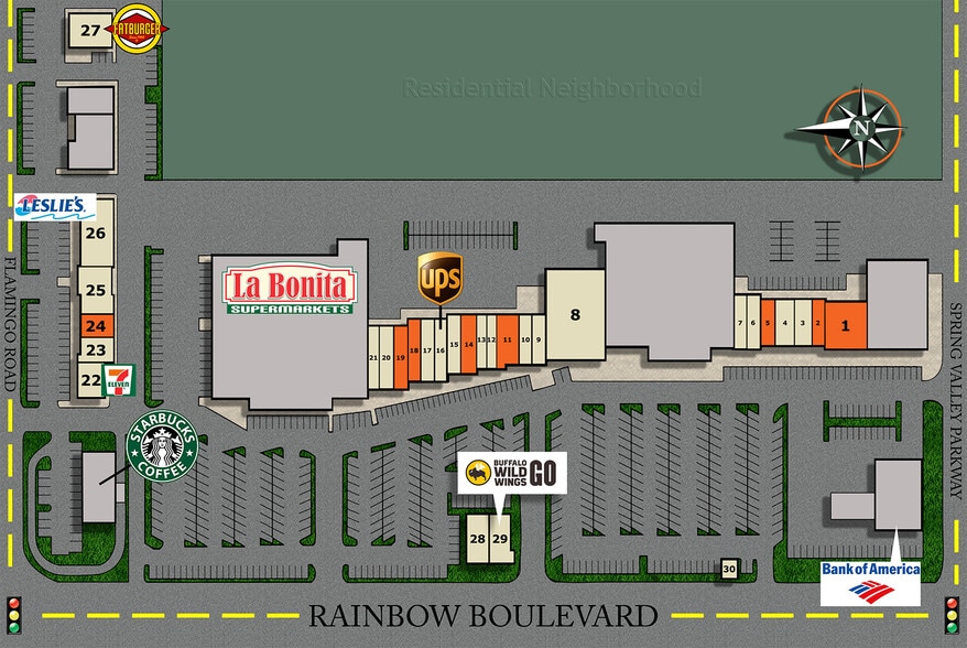 4120-4298 S Rainbow Blvd, Las Vegas, NV à louer - Plan de site - Image 2 de 2