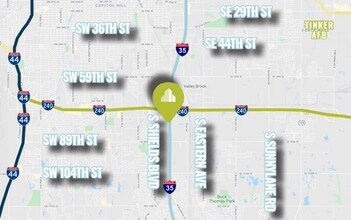 8009 S I 35 Service Rd, Oklahoma City, OK - Aerial  map view