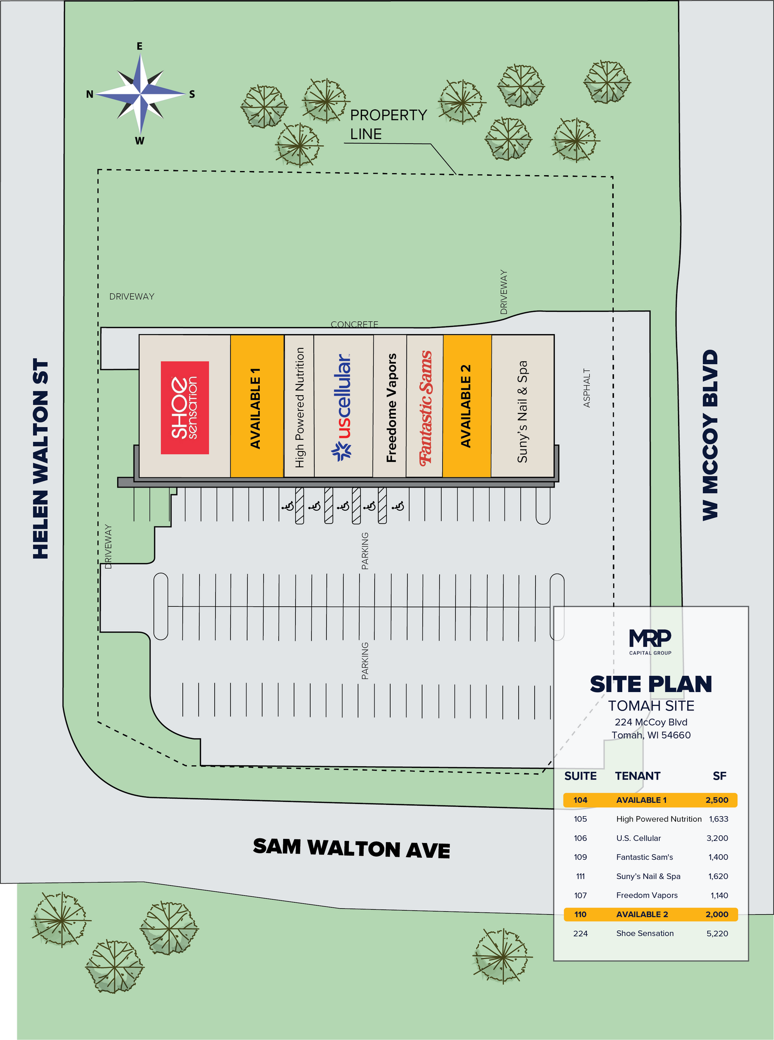 224 W McCoy Blvd, Tomah, WI à louer Plan de site- Image 1 de 1