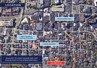414 3rd St NE, Charlottesville, VA - AERIAL  map view