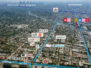 4675-4685 Hollywood Blvd, Los Angeles, CA - aerial  map view