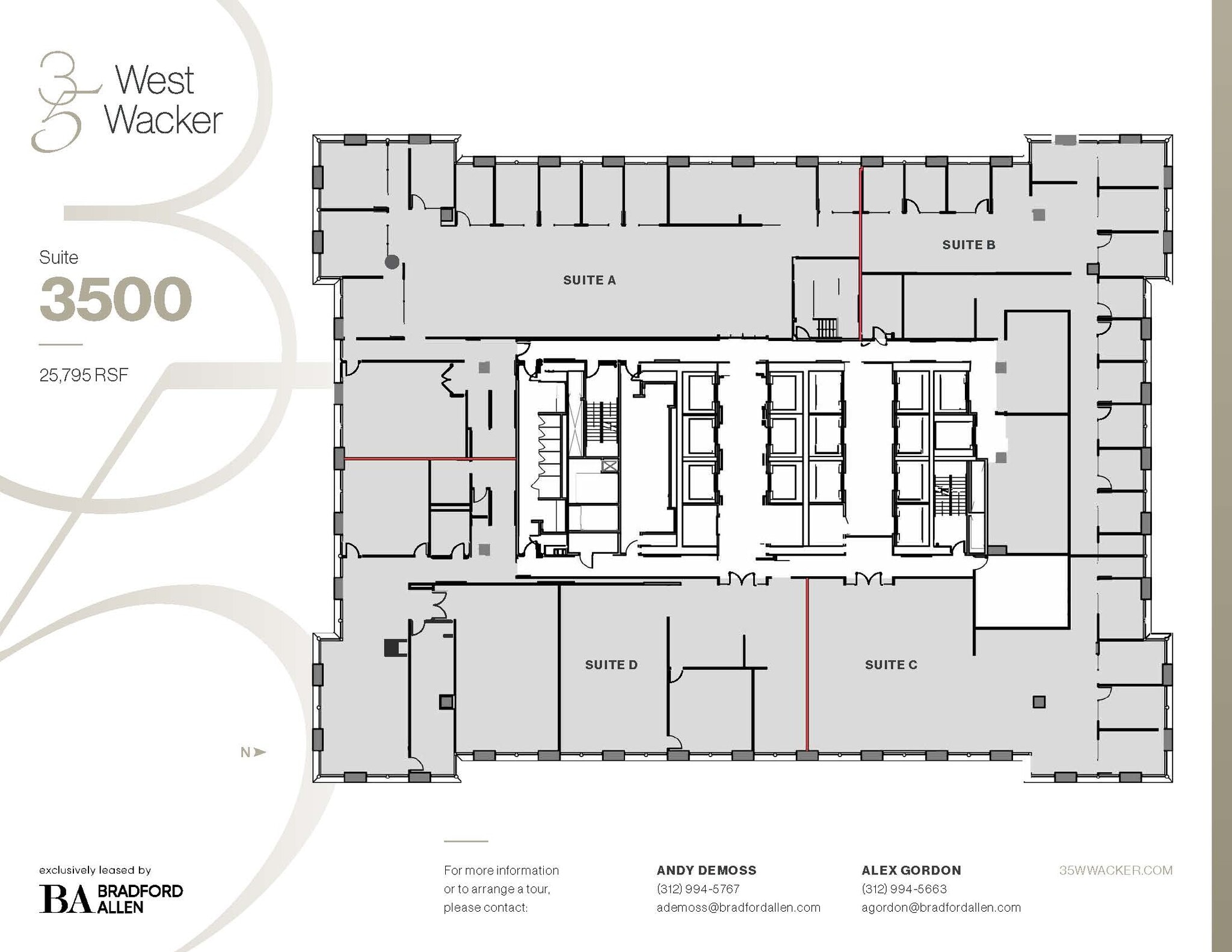 35 W Wacker Dr, Chicago, IL à louer Plan d’étage- Image 1 de 6