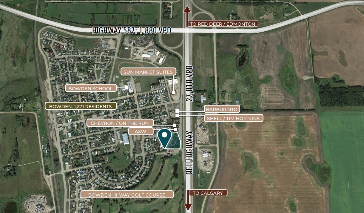 3 Heritage Dr, Bowden, AB for lease Aerial- Image 1 of 2
