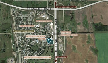 3 Heritage Dr, Bowden, AB - Aerial  map view