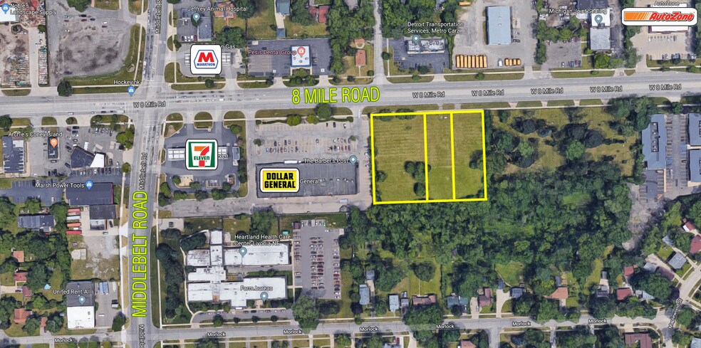 29005-29023 W 8 Mile Rd, Livonia, MI à vendre - Aérien - Image 1 de 2