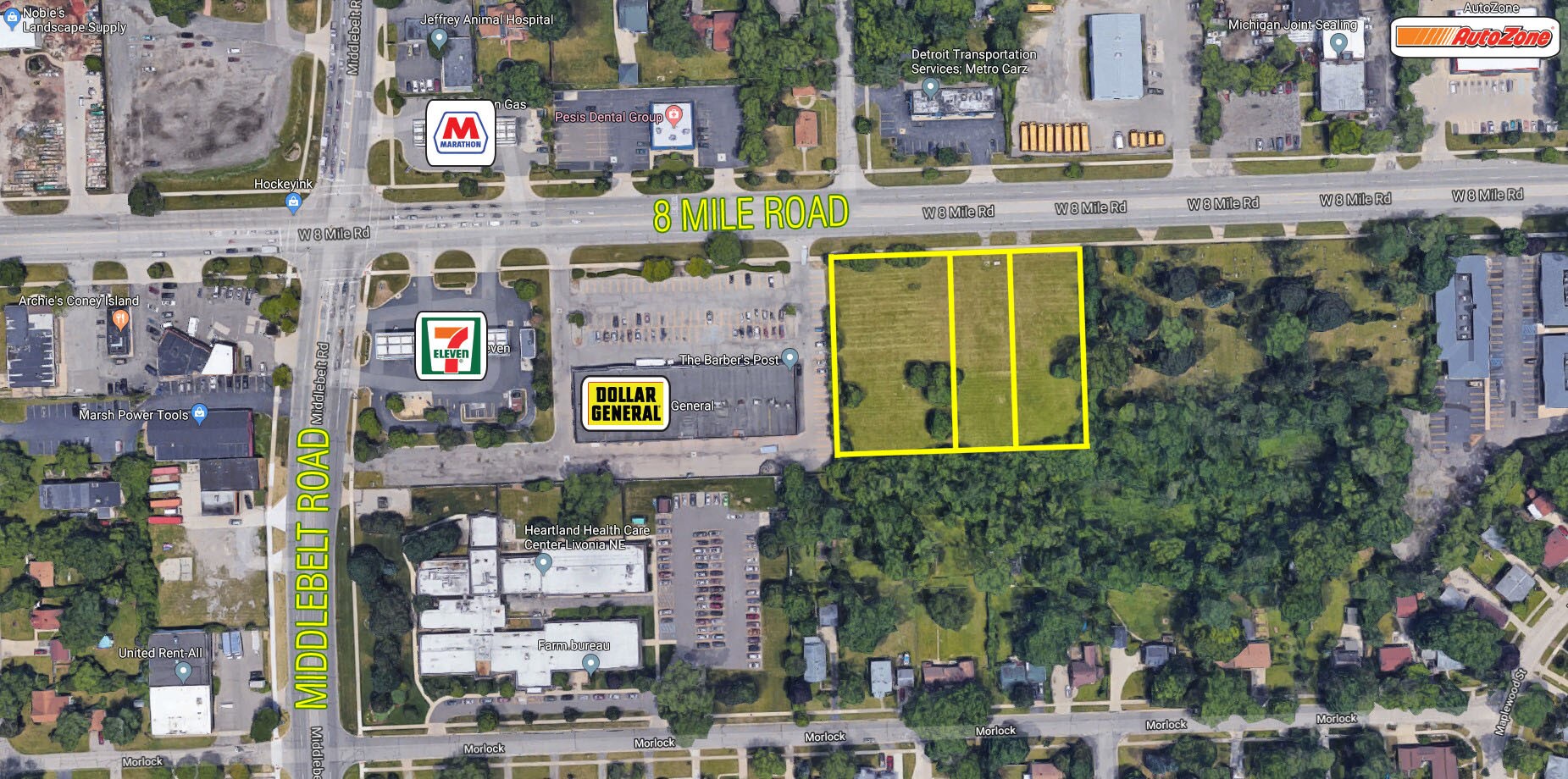 29005-29023 W 8 Mile Rd, Livonia, MI à vendre Aérien- Image 1 de 3
