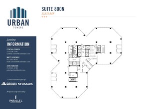 222 W Las Colinas Blvd, Irving, TX à louer Plan d’étage- Image 1 de 3