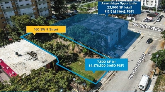 160-180 SW 9th St, Miami, FL for sale - Aerial - Image 2 of 8