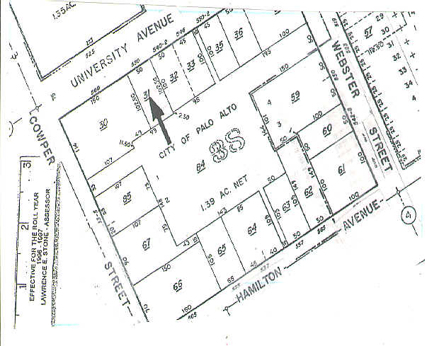 530 University Ave, Palo Alto, CA for lease - Plat Map - Image 2 of 2