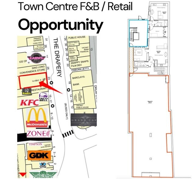 21-23 Drapery, Northampton à louer - Plan d’étage - Image 2 de 2