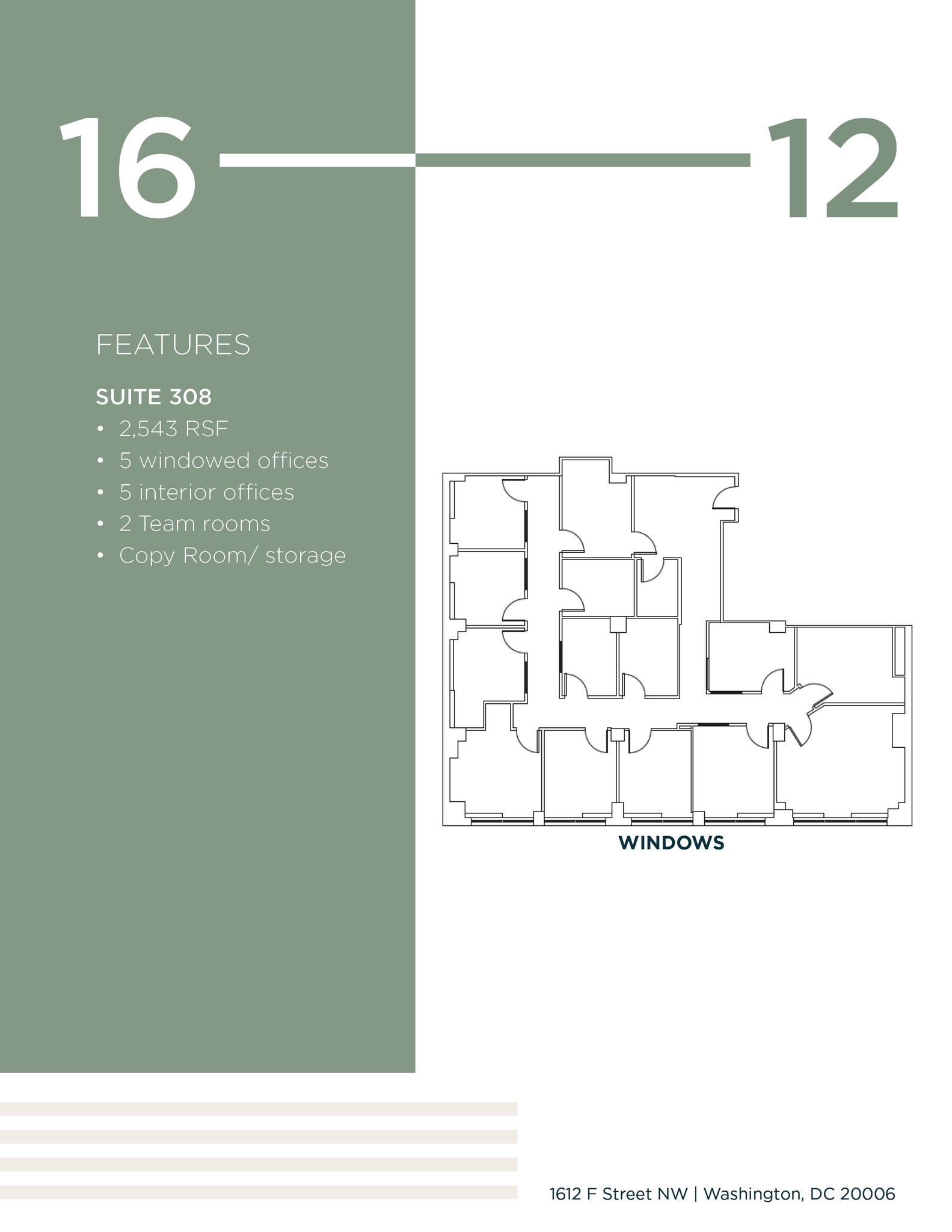1612 K St NW, Washington, DC à louer Plan d’étage- Image 1 de 1