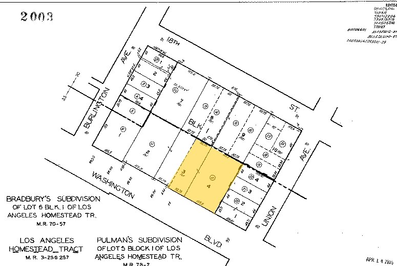 1111-1127 W Washington Blvd, Los Angeles, CA à louer - Plan cadastral - Image 2 de 2