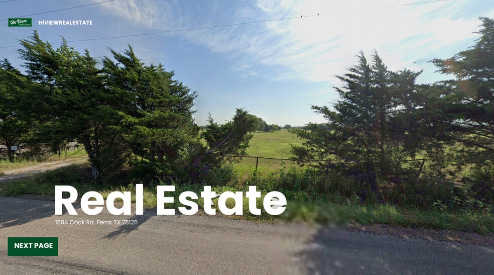 1504 Cook rd, Ferris, TX à vendre - Photo principale - Image 1 de 3