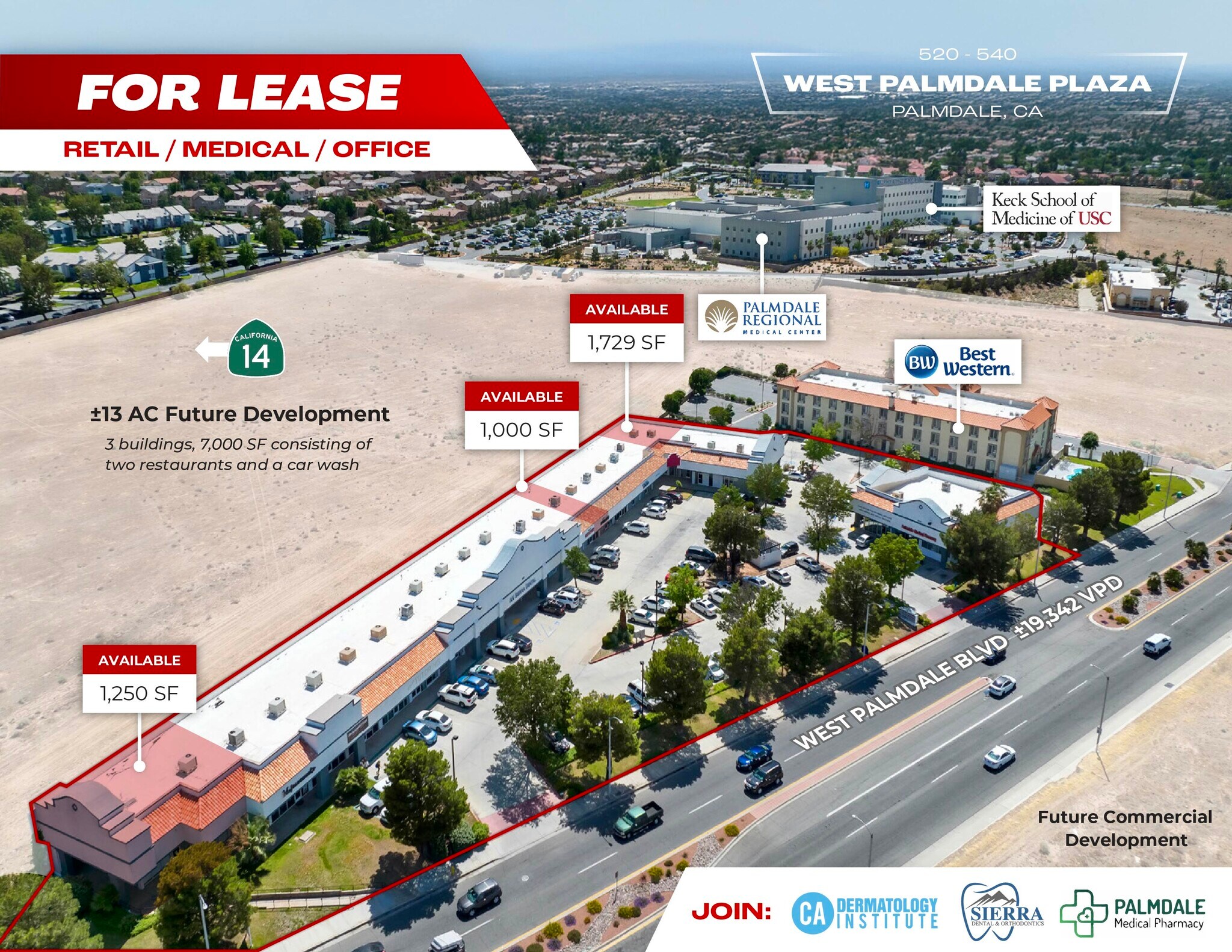 520-540 W Palmdale Blvd, Palmdale, CA à louer Photo du bâtiment- Image 1 de 8