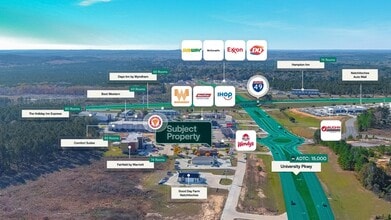 5101 University Pky, Natchitoches, LA - Aérien  Vue de la carte