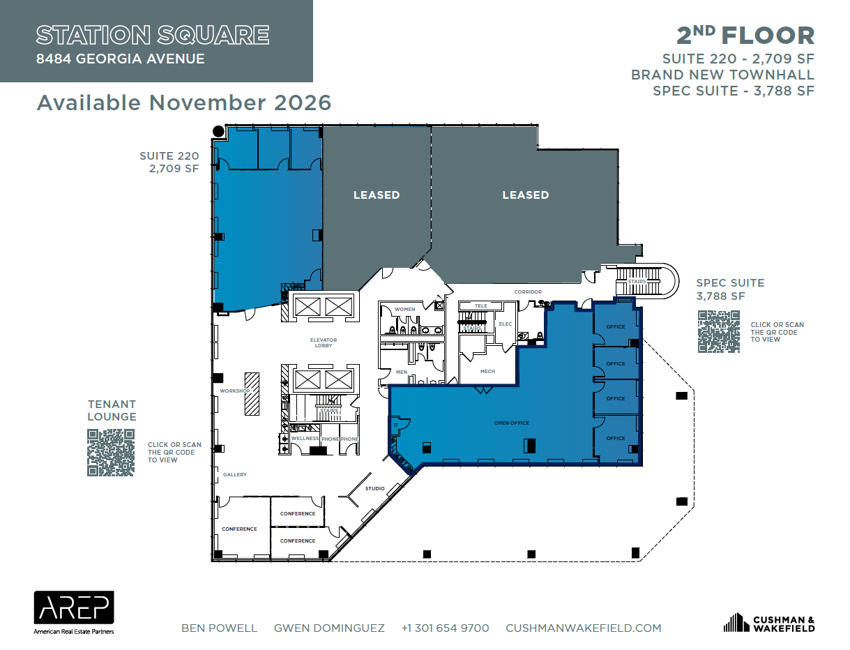 1100 Wayne Ave, Silver Spring, MD à louer Plan d’étage- Image 1 de 1