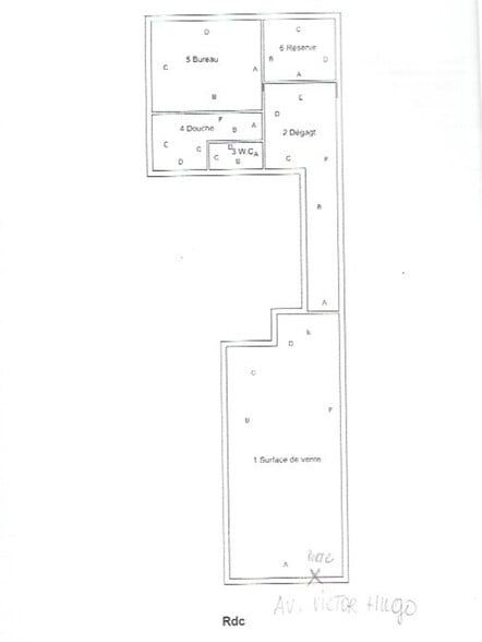 Commerce de détail dans Paris à louer - Plan d’étage - Image 2 de 3