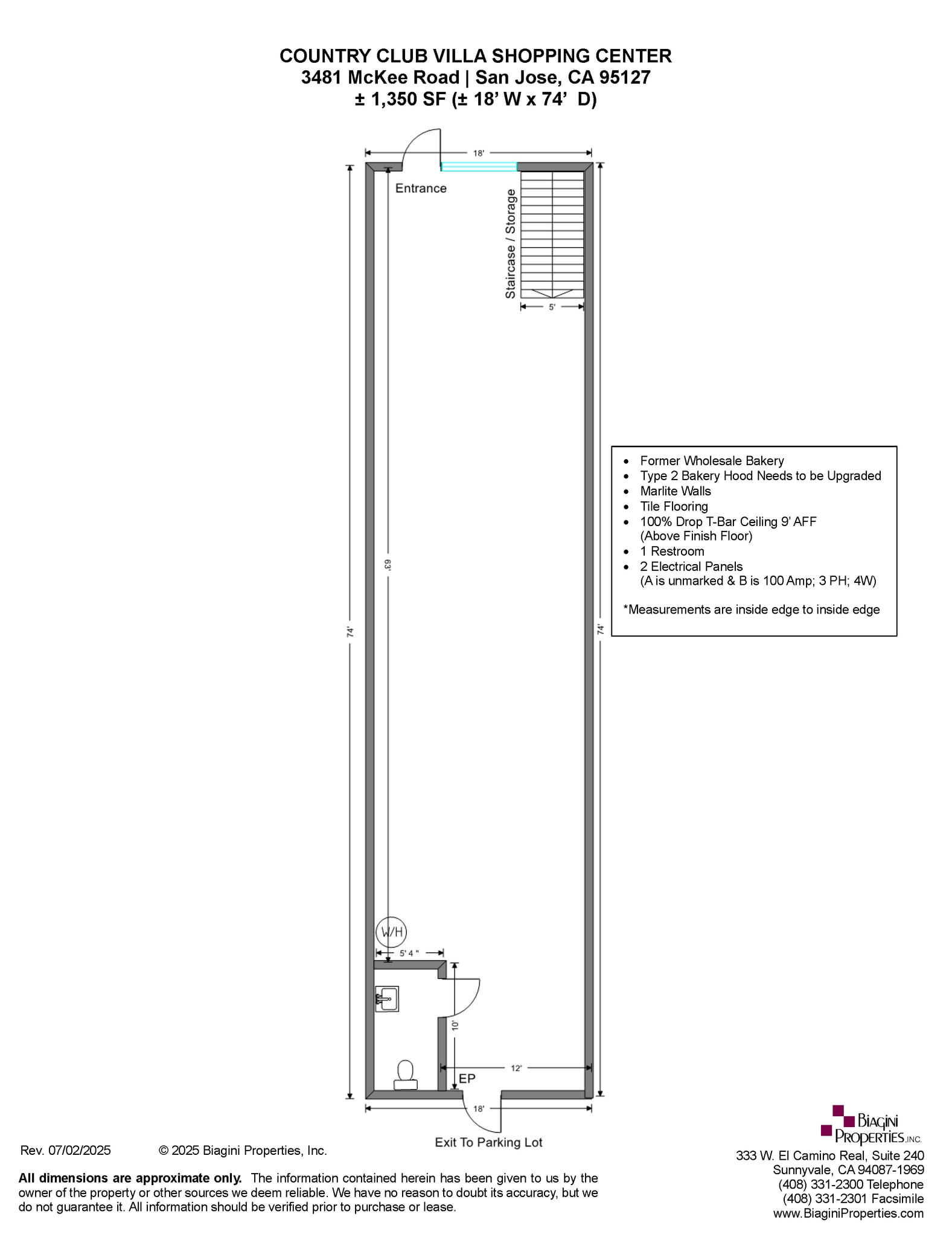 3463-3491 McKee Rd, San Jose, CA for lease Floor Plan- Image 1 of 1