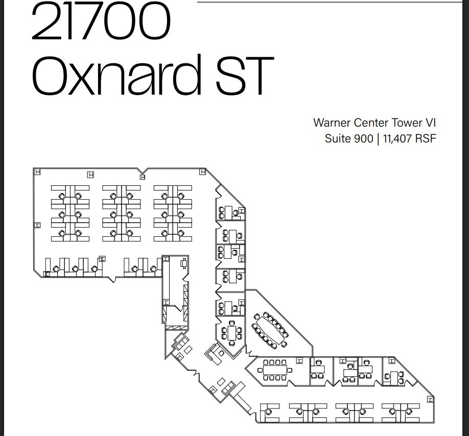 21600 Oxnard St, Woodland Hills, CA à louer Plan d’étage- Image 1 de 1