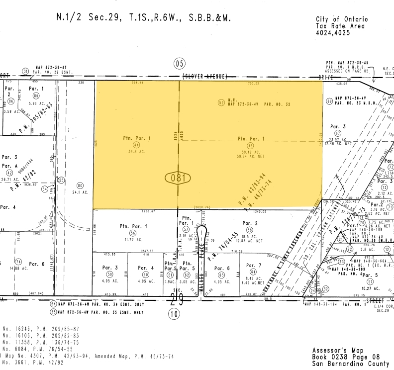 5600 E Airport Dr, Ontario, CA à vendre Plan cadastral- Image 1 de 1