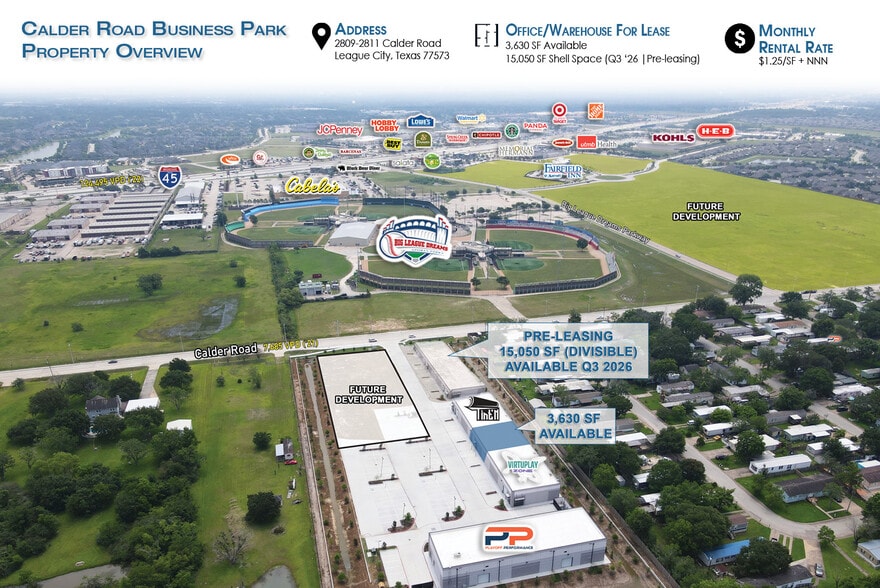 2809 Calder Rd, League City, TX for lease - Aerial - Image 2 of 5