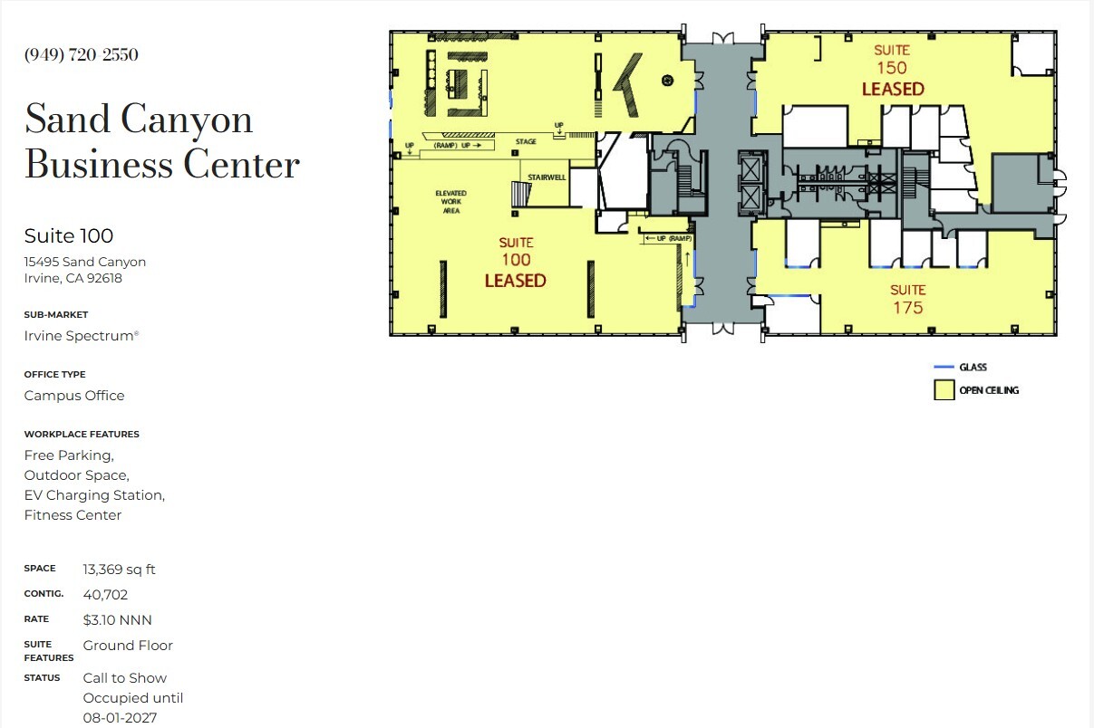 15545 Sand Canyon Ave, Irvine, CA à louer Plan d’étage- Image 1 de 1