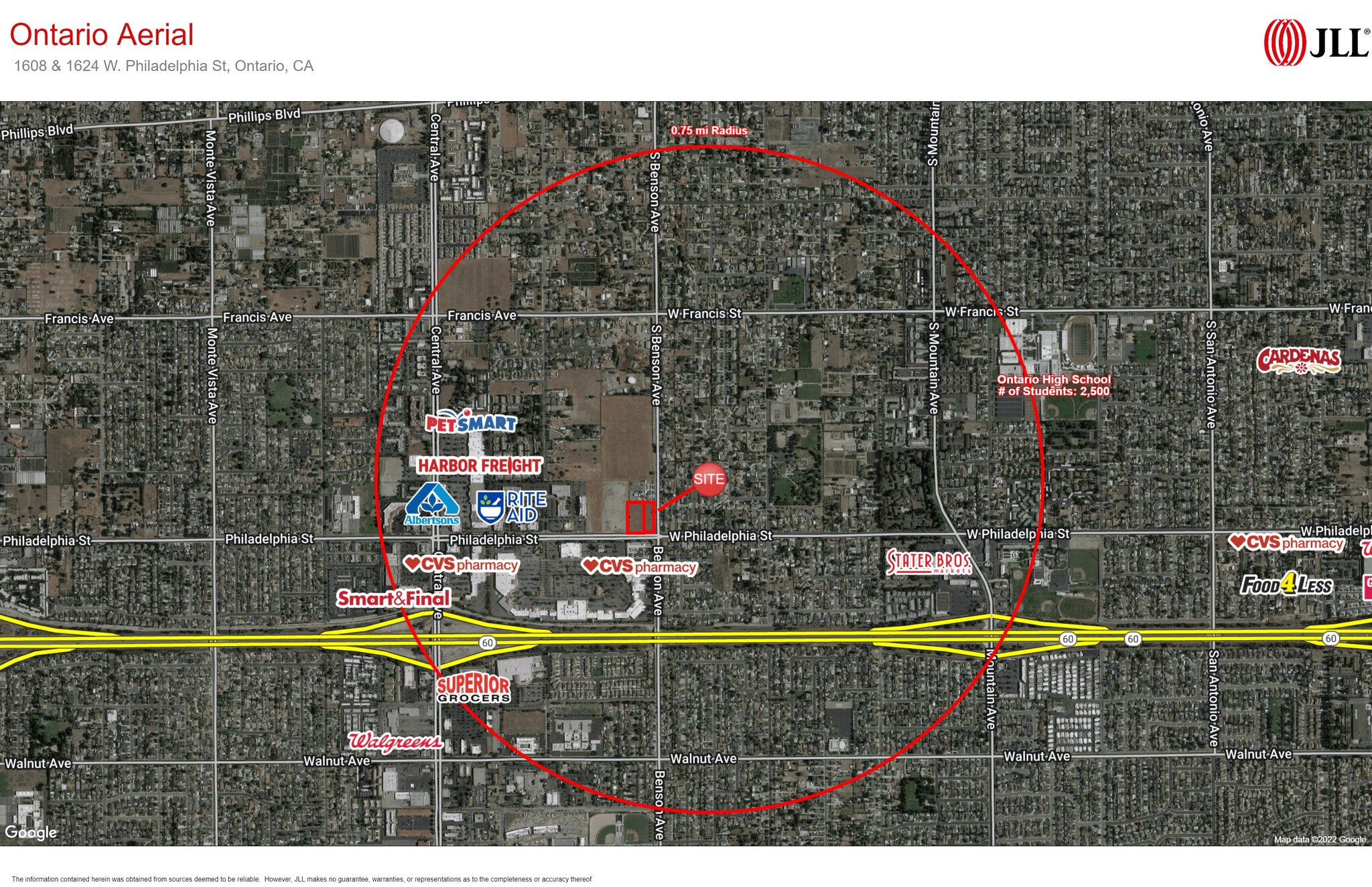 NWC Benson Ave. & Philadelphia St, Ontario, CA for sale Aerial- Image 1 of 4