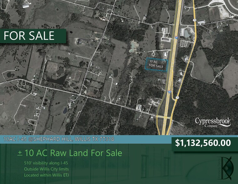 0 I-45 & Shepherd Hill rd, Willis, TX à vendre - Photo du bâtiment - Image 1 de 5