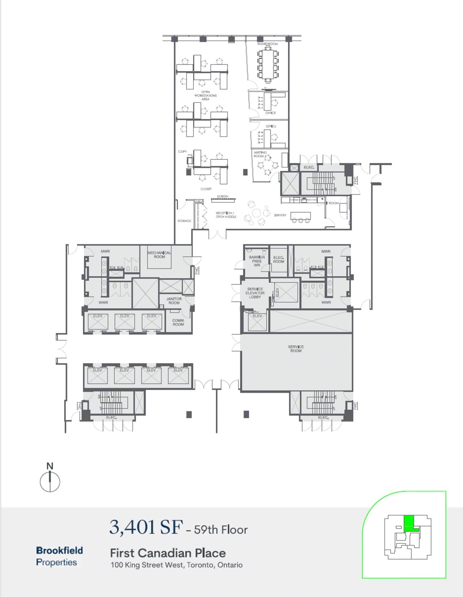 100 King St W, Toronto, ON for lease Floor Plan- Image 1 of 1