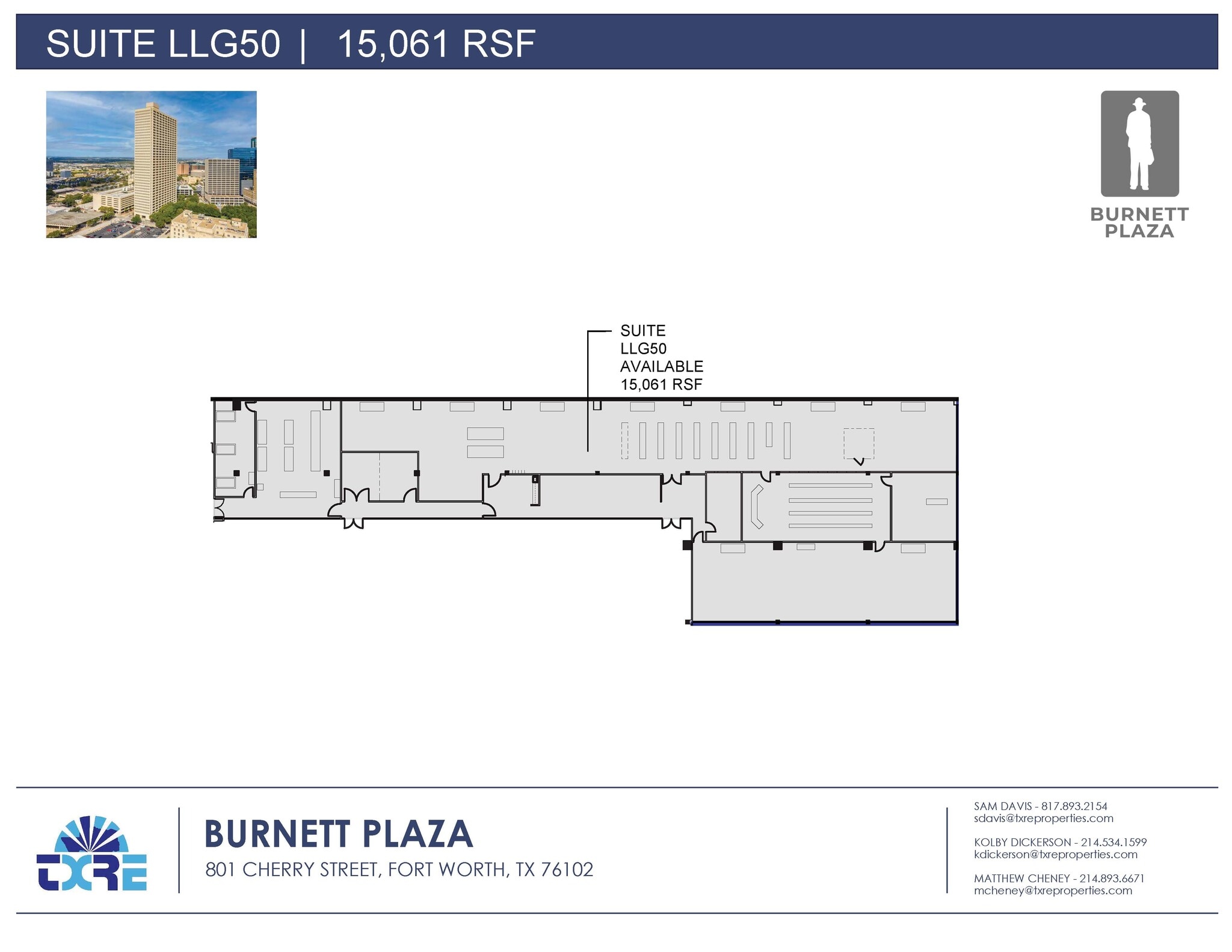 801 Cherry St, Fort Worth, TX for lease Floor Plan- Image 1 of 2
