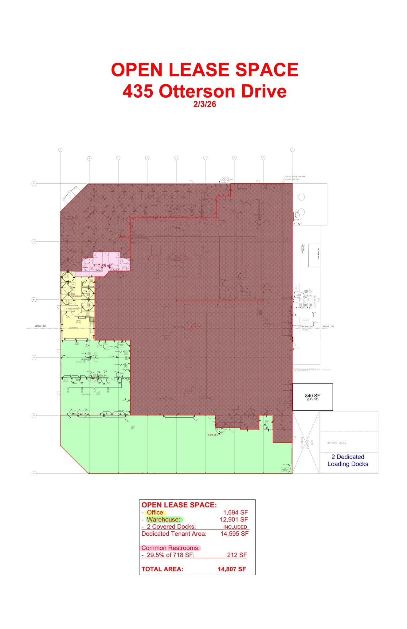 435 Otterson Dr, Chico, CA for lease Site Plan- Image 1 of 1