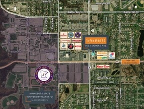 1633 Monks Ave, Mankato, MN - AÉRIEN  Vue de la carte