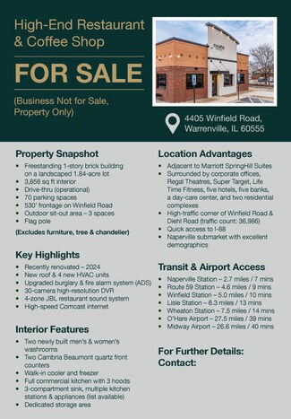 Plus de détails pour 4405 Winfield Rd, Warrenville, IL - Commerce de détail à louer