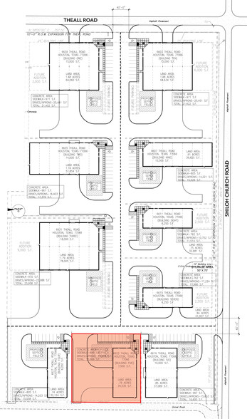 6623 Theall Rd, Houston, TX for lease - Site Plan - Image 2 of 6