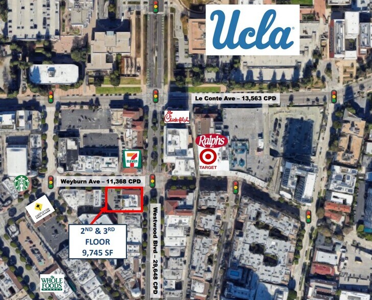 1001 Westwood Blvd, Los Angeles, CA à louer - Aérien - Image 3 de 4