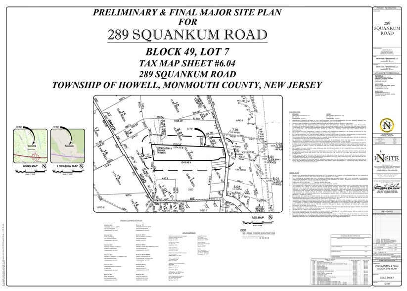 289 Squankum Rd, Howell, NJ à vendre - Plan de site - Image 2 de 2