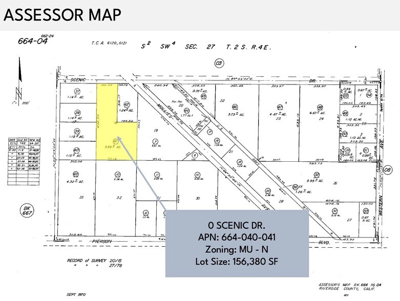 0 SCENIC DR., Desert Hot Springs, CA à vendre - Plan cadastral - Image 2 de 12