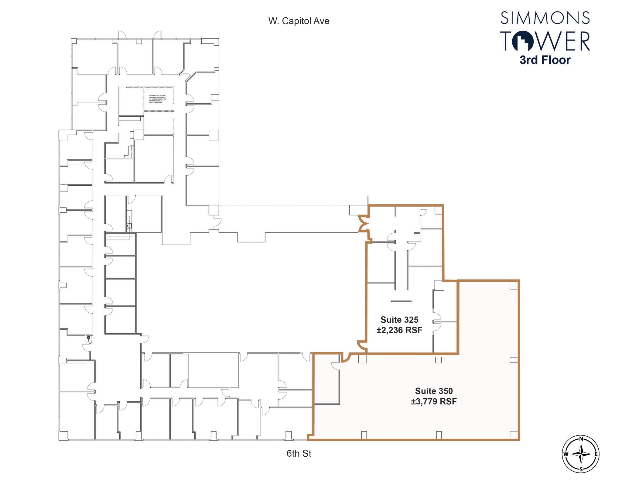 425 W Capitol Ave, Little Rock, AR à louer Plan d’étage- Image 1 de 2