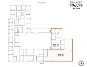 425 W Capitol Ave, Little Rock, AR à louer Plan d’étage- Image 1 de 2