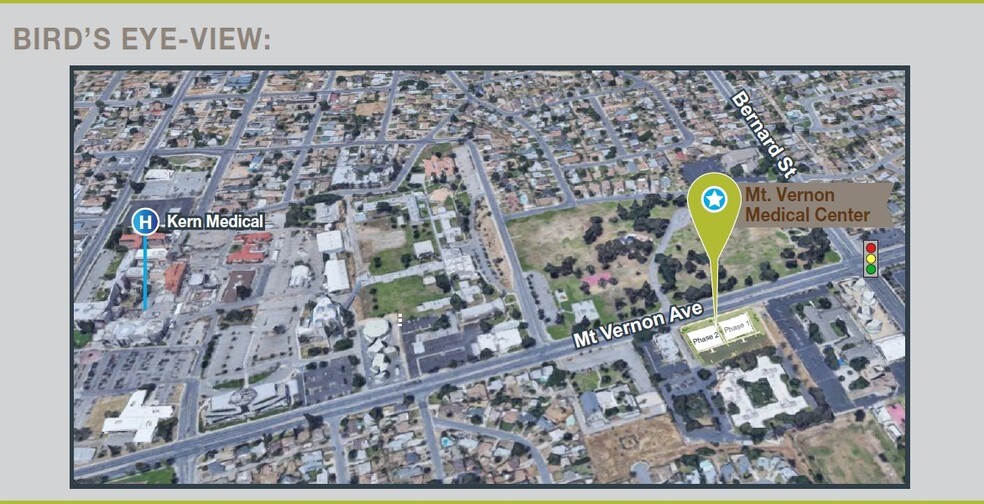2301 Mt. Vernon Ave, Bakersfield, CA à louer - Aérien - Image 2 de 3