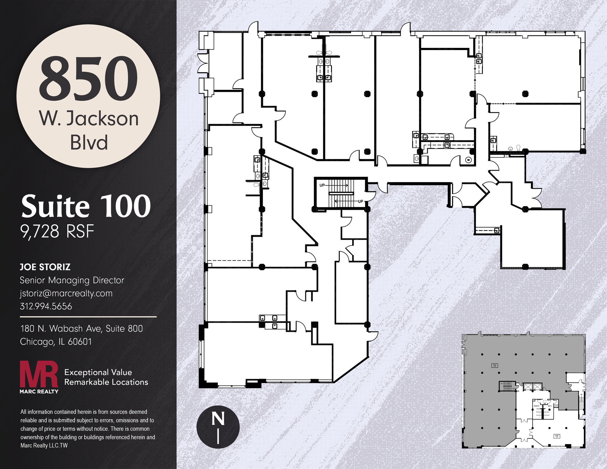 850 W Jackson Blvd, Chicago, IL for lease Floor Plan- Image 1 of 11