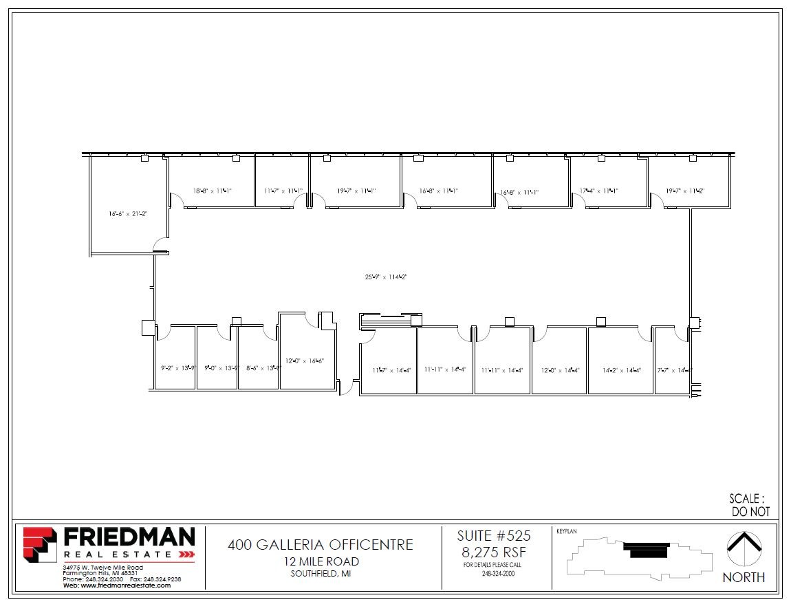 300 Galleria Officentre, Southfield, MI for lease Floor Plan- Image 1 of 2