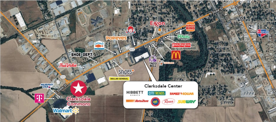 910-944 S State St, Clarksdale, MS for lease Aerial- Image 1 of 3