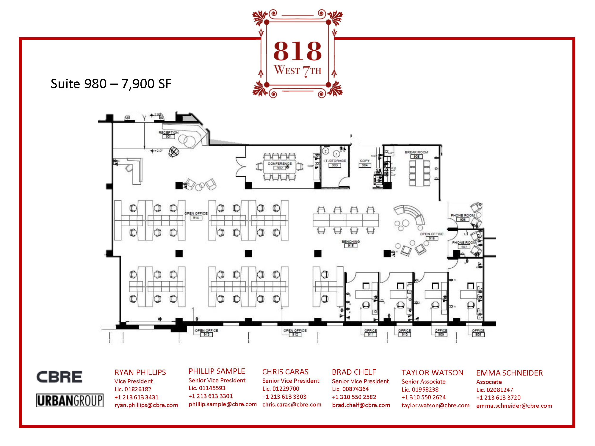 818 W 7th St, Los Angeles, CA à louer Plan d  tage- Image 1 de 1