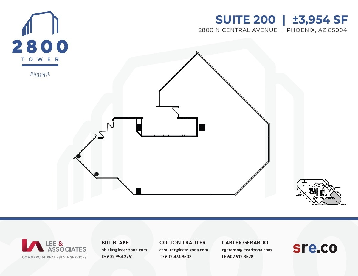 2800 N Central Ave, Phoenix, AZ for lease Floor Plan- Image 1 of 1