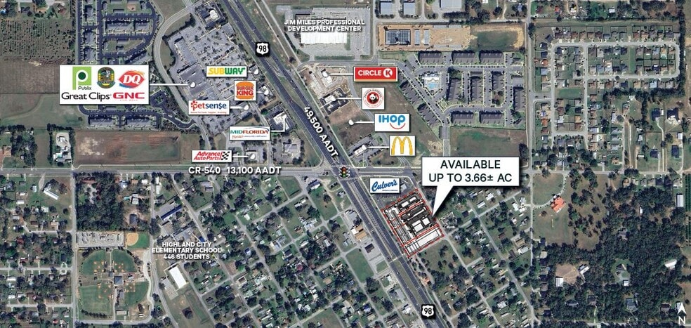 Central Ave & 3rd St SE, Lakeland, FL for lease - Aerial - Image 1 of 2