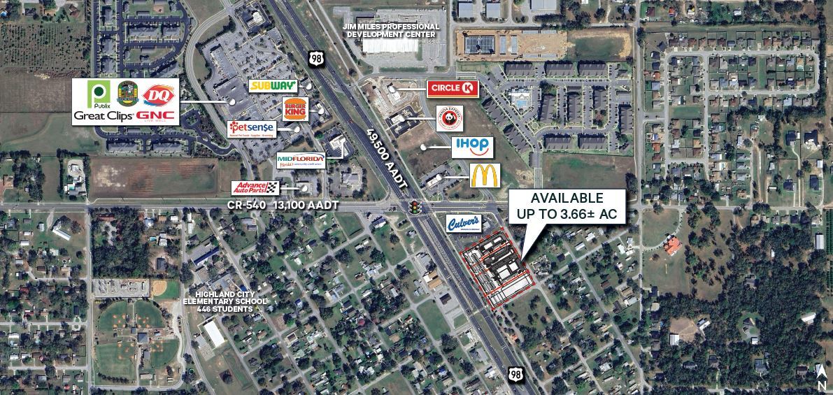 Central Ave & 3rd St SE, Lakeland, FL à louer Aérien- Image 1 de 3