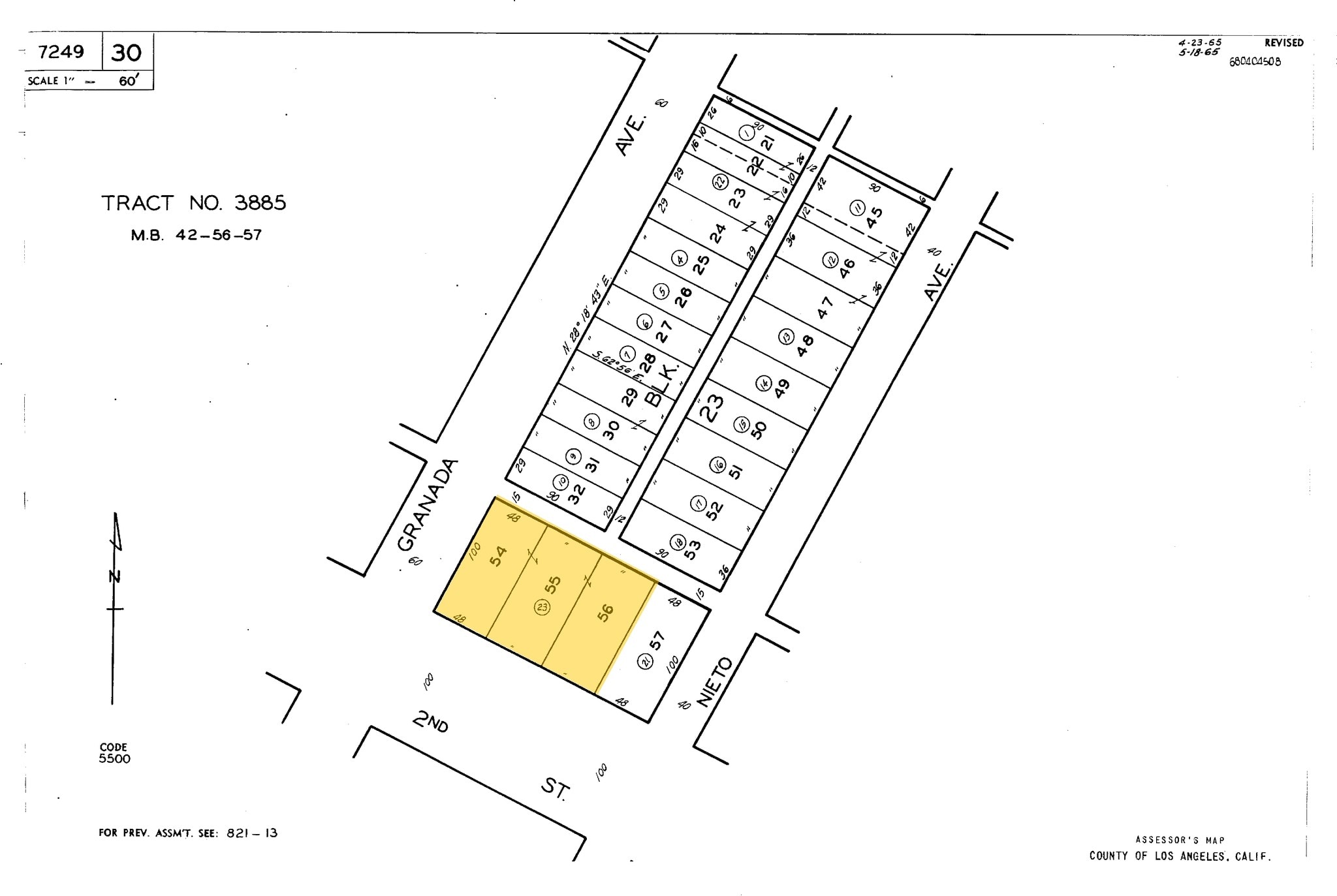 5101 E 2nd St, Long Beach, CA à vendre Plan cadastral- Image 1 de 2