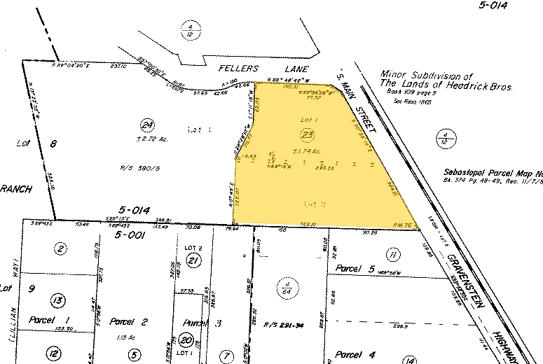 950-980 Gravenstein Ave, Sebastopol, CA for lease - Plat Map - Image 2 of 2